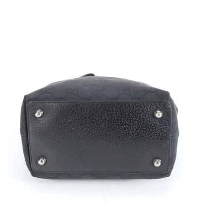 Gucci GG Canvas Eclipse 120840 Leather Tote Bag Shoulder Black Women's ERE