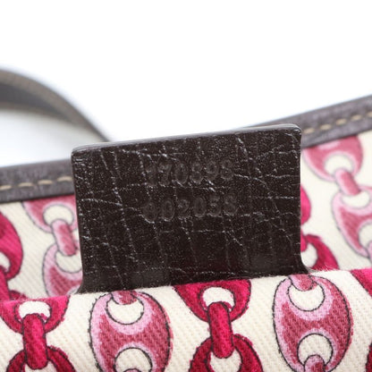 Gucci GG Canvas Leather Tote Bag Shoulder Brown Gold Hardware 170898 Women's