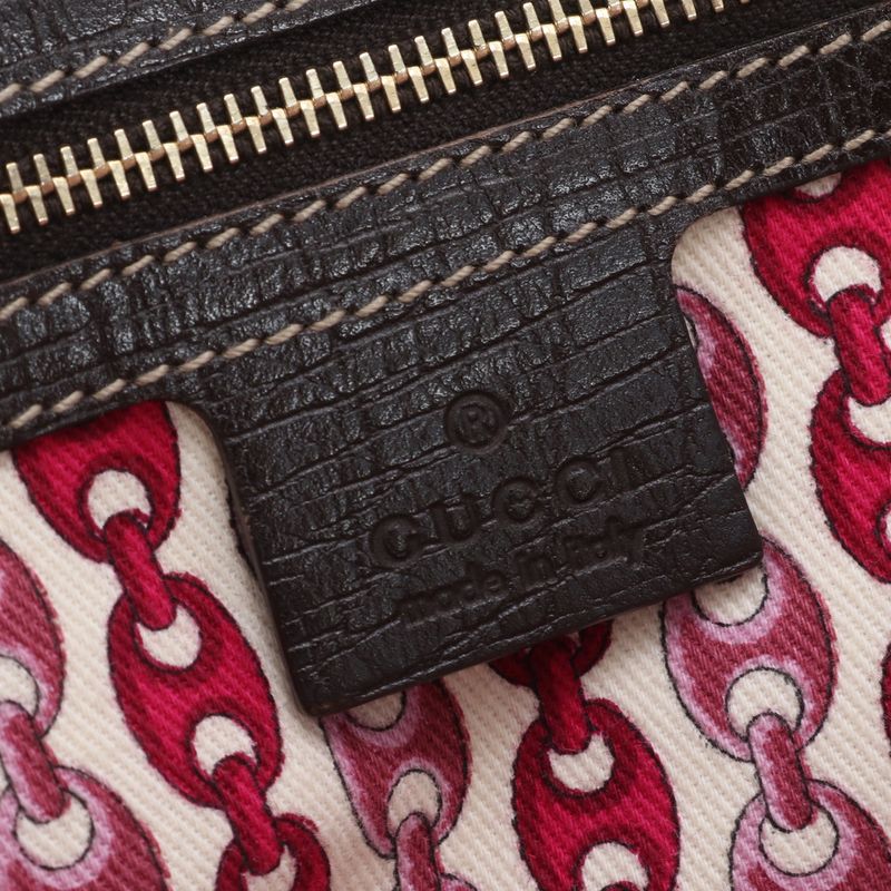 Gucci GG Canvas Leather Tote Bag Shoulder Brown Gold Hardware 170898 Women's