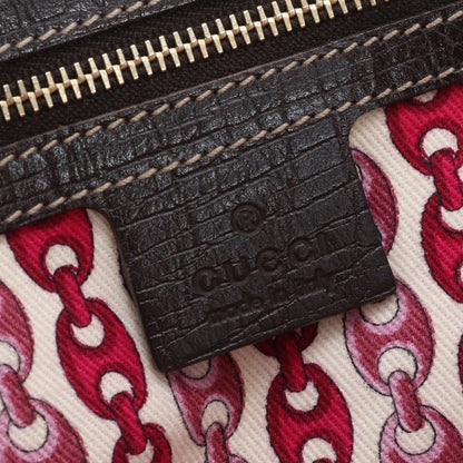 Gucci GG Canvas Leather Tote Bag Shoulder Brown Gold Hardware 170898 Women's