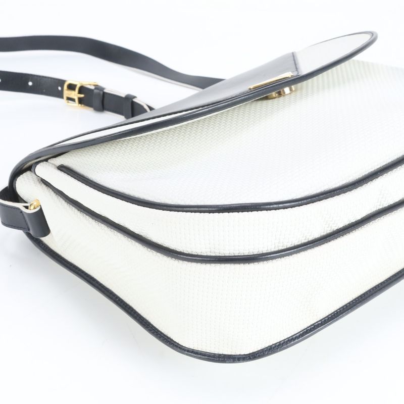 Vintage YSL Yves Saint Laurent Triangle Plate Leather Shoulder Bag Crossbody