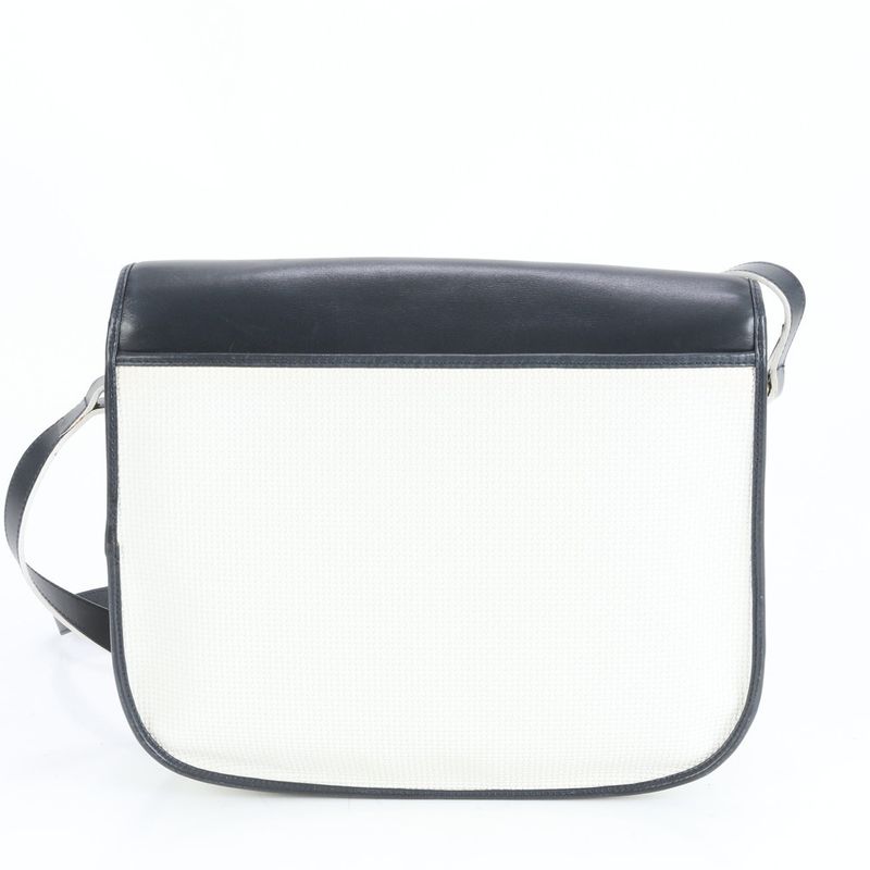 Vintage YSL Yves Saint Laurent Triangle Plate Leather Shoulder Bag Crossbody