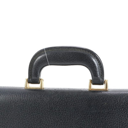 Gucci Leather Business Bag Document Bag Briefcase Tote Commuter Black Gold