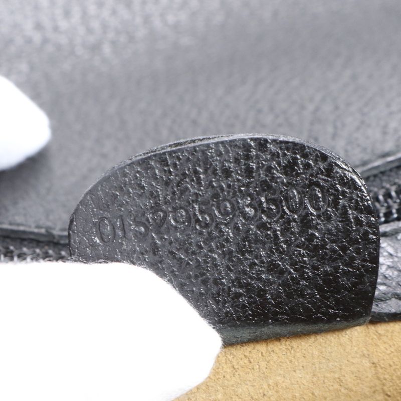 Gucci Leather Business Bag Document Bag Briefcase Tote Commuter Black Gold