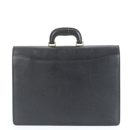 Gucci Leather Business Bag Document Bag Briefcase Tote Commuter Black Gold