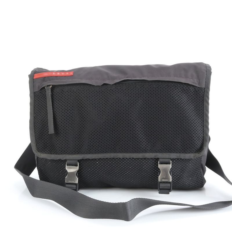 Prada Sport Shoulder Bag Crossbody Messenger Business Black A4 Men's ERE Cx29-5