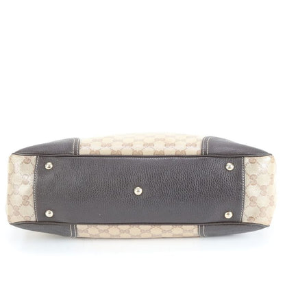 Gucci GG Crystal Princy Leather Tote Bag Shoulder 293592 Brown Women's EUE