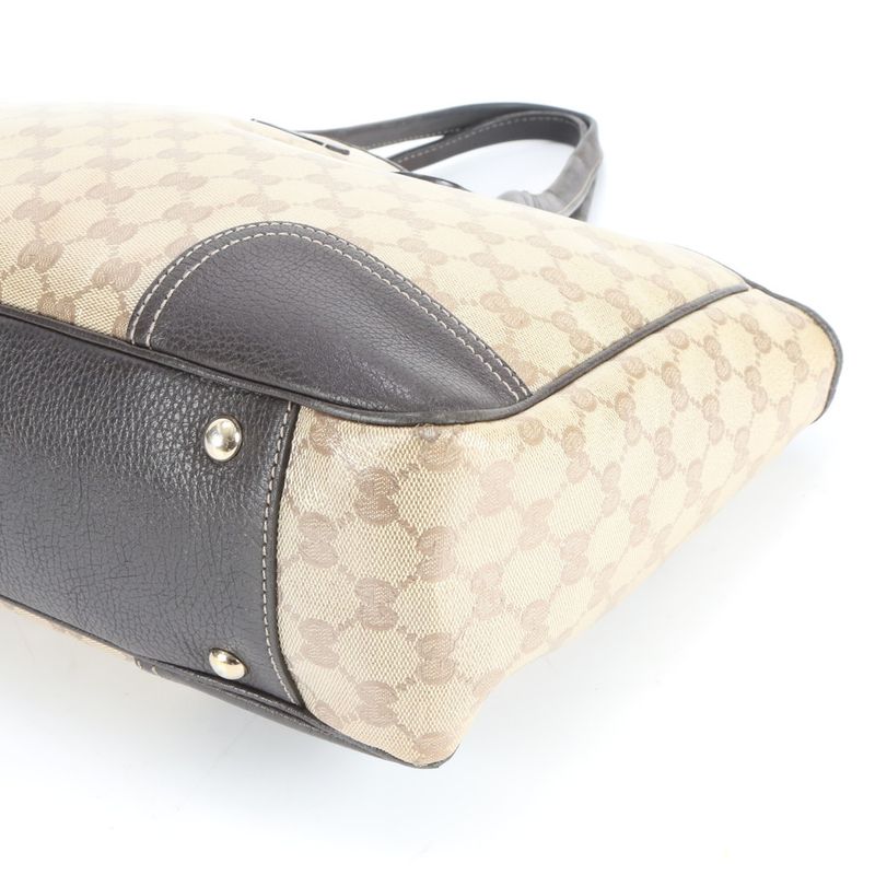 Gucci GG Crystal Princy Leather Tote Bag Shoulder 293592 Brown Women's EUE