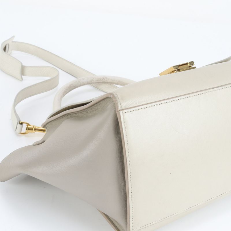 Celine Trapeze Small Leather 2WAY Shoulder Bag Shoulder Tote Hand Gold Hardware