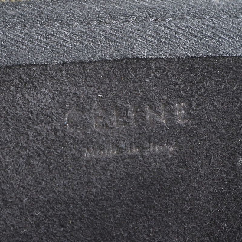 Celine Leather 2WAY Folding Tote Bag Shoulder Clutch Black White A4 Ladies EUE