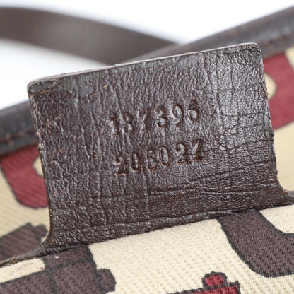 Gucci GG Canvas Sherry Line Charm 157396 Leather Tote Bag Hand Brown Ladies ERE