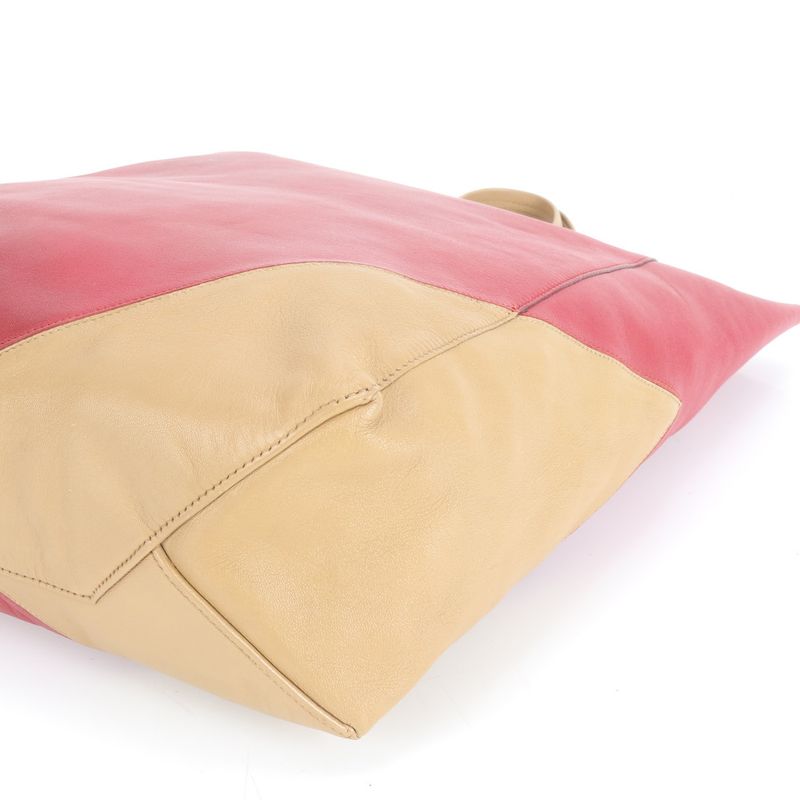 Celine Horizontal Cabas Leather Tote Bag Shoulder Bicolor A4 Women ERE Cx27-8