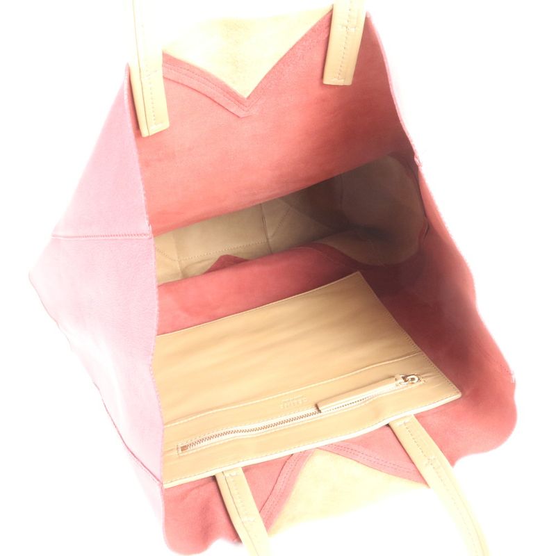 Celine Horizontal Cabas Leather Tote Bag Shoulder Bicolor A4 Women ERE Cx27-8