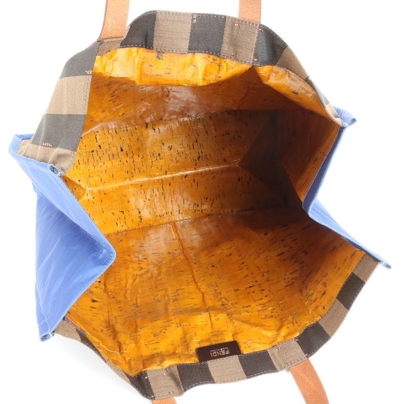 Fendi With Hologram Seal Pecan Leather Tote Bag Hand 8bh235 Brown A4 Women ERE