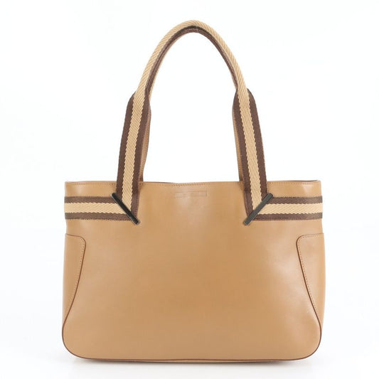 Gucci Sherry Line Leather Tote Bag Shoulder Brown 002-1135 Genuine Leather