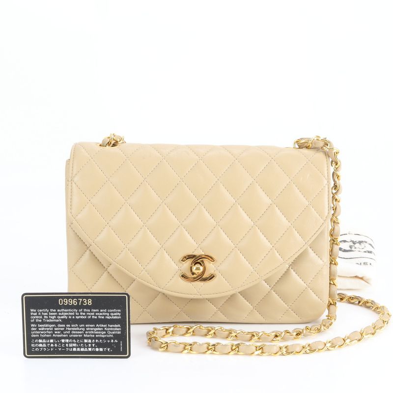 Chanel Authenticity Card With Serial Matelasse Lamb Leather Chain Shoulder Bag