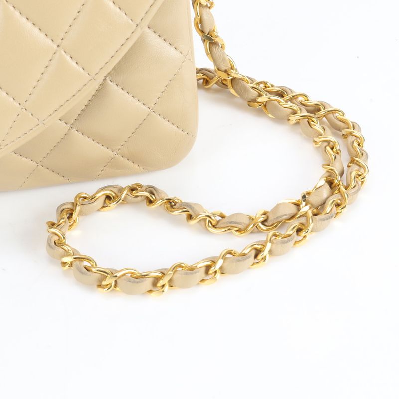 Chanel Authenticity Card With Serial Matelasse Lamb Leather Chain Shoulder Bag