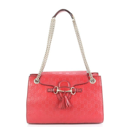 Guccissima Emily Horsebit Leather 2WAY Shoulder Bag Crossbody Tote 295408