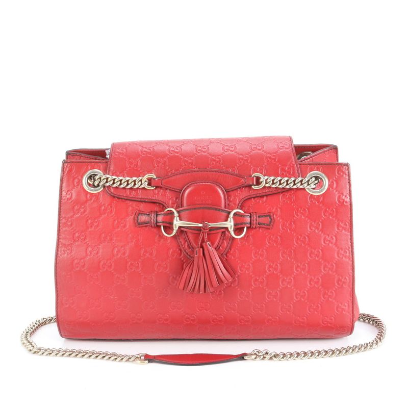 Guccissima Emily Horsebit Leather 2WAY Shoulder Bag Crossbody Tote 295408