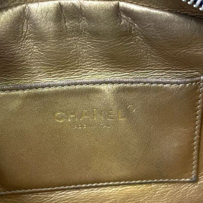 Chanel Coco Mark Waist Pouch Serial No 30 Leather Black Body Bag Gold