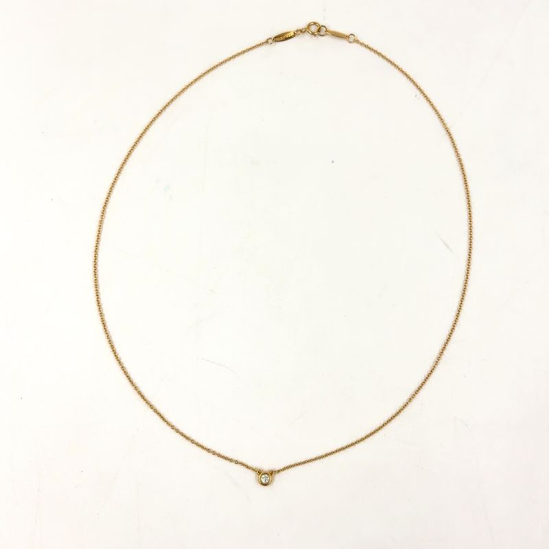 Tiffany & Co By-the-yard 18K Yellow Gold And Diamonds Gold Necklace