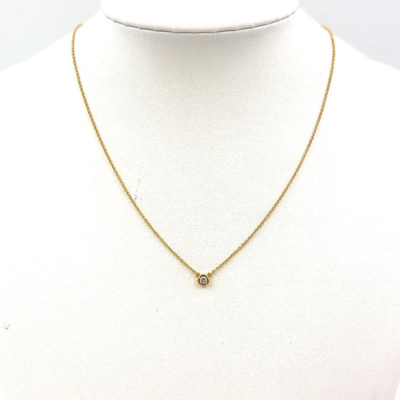 Tiffany & Co By-the-yard 18K Yellow Gold And Diamonds Gold Necklace