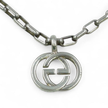 Gucci Interlocking G Logo Ag925 Silver Necklace