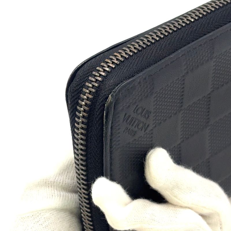 Louis Vuitton Zippy Wallet Vertical Damier Infini Damier Infini Onyx Leather