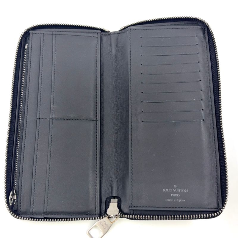 Louis Vuitton Zippy Wallet Vertical Damier Infini Damier Infini Onyx Leather