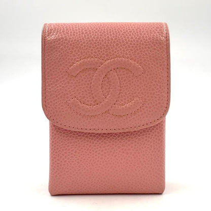 Chanel Coco Mark Multi-case Serial No 8 Pink Caviar Skin Cigarette Case