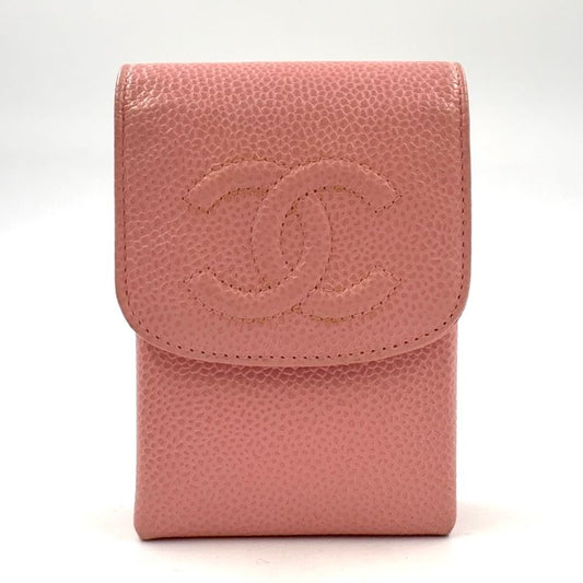 Chanel Coco Mark Multi-case Serial No 8 Pink Caviar Skin Cigarette Case