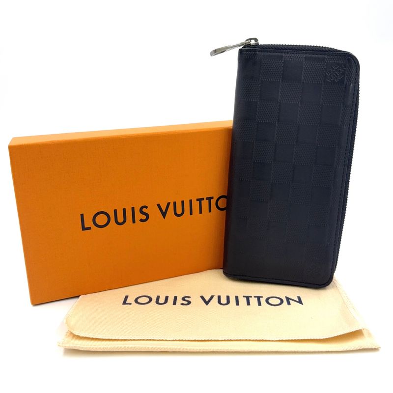 Louis Vuitton Zippy Wallet Vertical Damier Infini Damier Infini Onyx Leather
