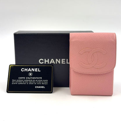 Chanel Coco Mark Multi-case Serial No 8 Pink Caviar Skin Cigarette Case