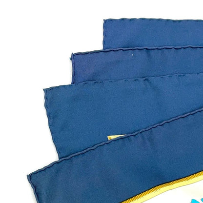 Hermes Carré 90 Caribe Bird Silk Off-white And Navy Scarf