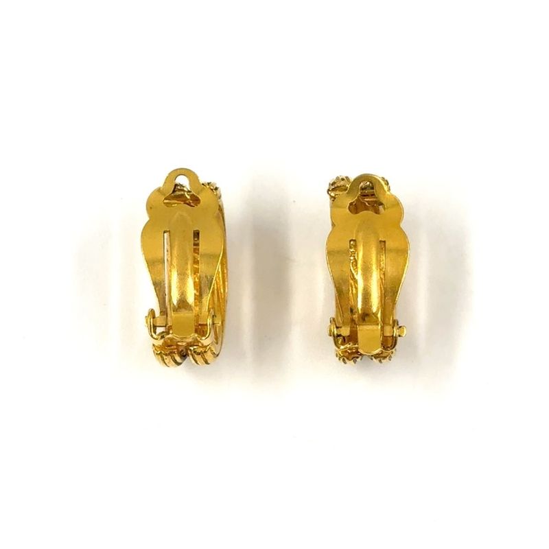 Chanel Coco Mark Loop GP Gold Earrings