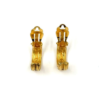 Chanel Coco Mark Loop GP Gold Earrings