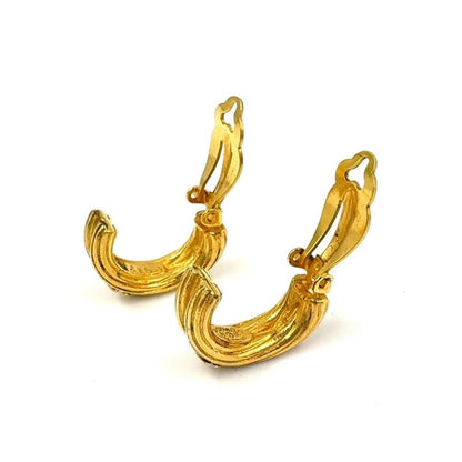 Chanel Coco Mark Loop GP Gold Earrings