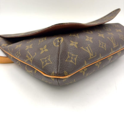 Louis Vuitton Musette Monogram Leather × PVC Brown Shoulder Bag Gold M51256