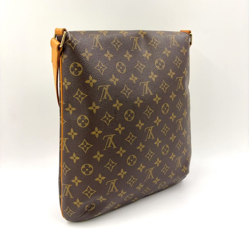 Louis Vuitton Musette Monogram Leather × PVC Brown Shoulder Bag Gold M51256