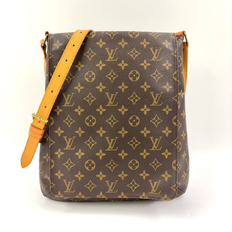 Louis Vuitton Musette Monogram Leather × PVC Brown Shoulder Bag Gold M51256