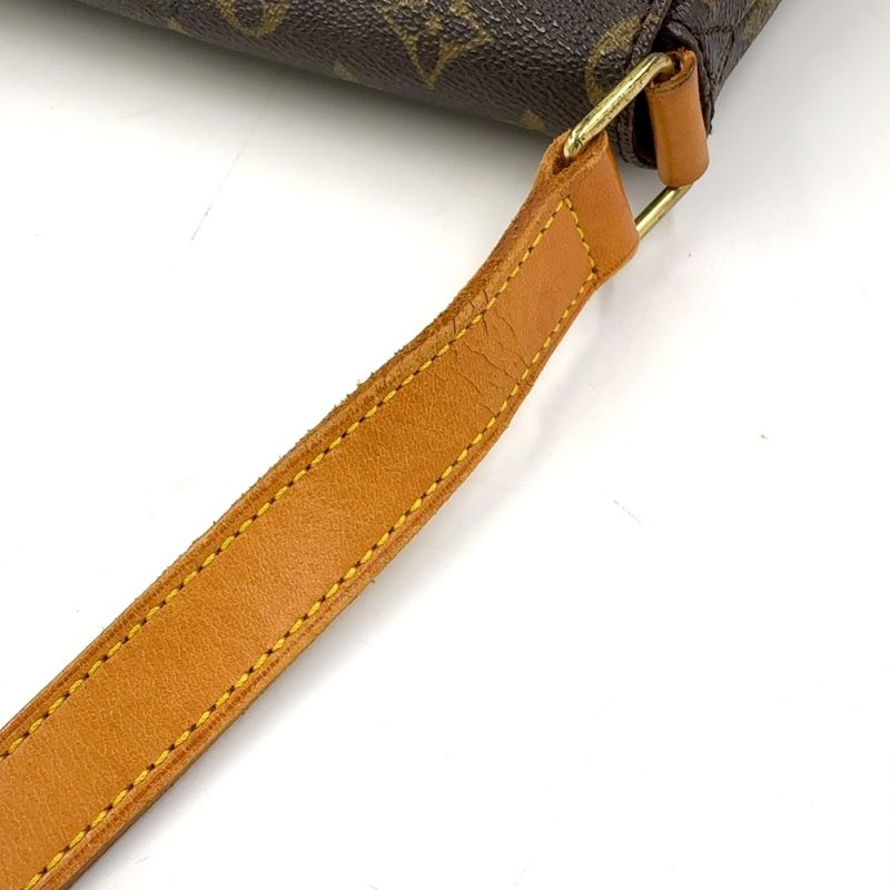 Louis Vuitton Musette Monogram Leather × PVC Brown Shoulder Bag Gold M51256