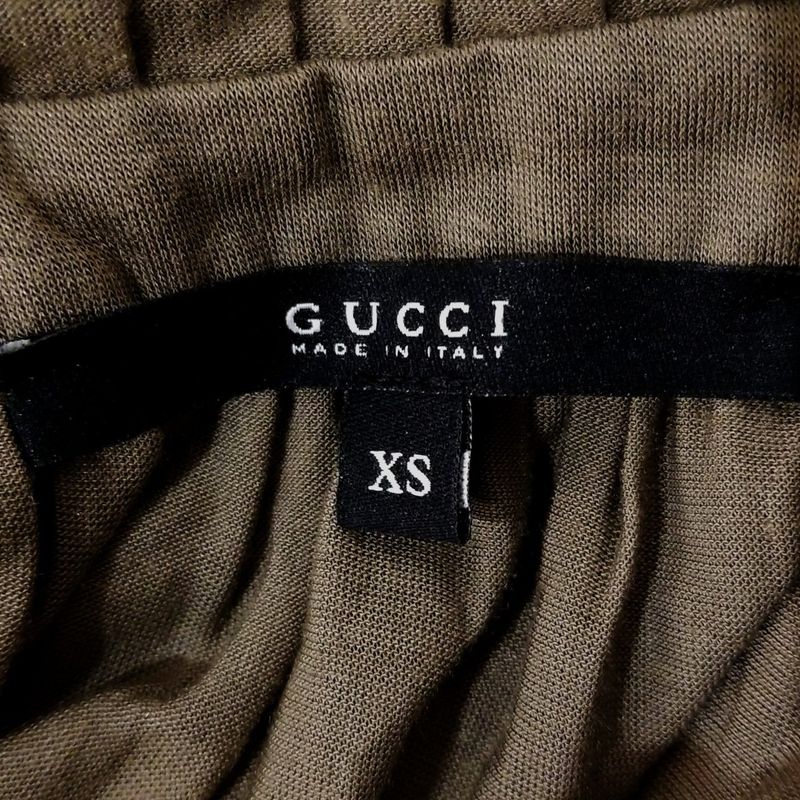 Gucci Short Sleeve Cut And Sewn Size XS Women - 142303x6049 Dark Brown Frill