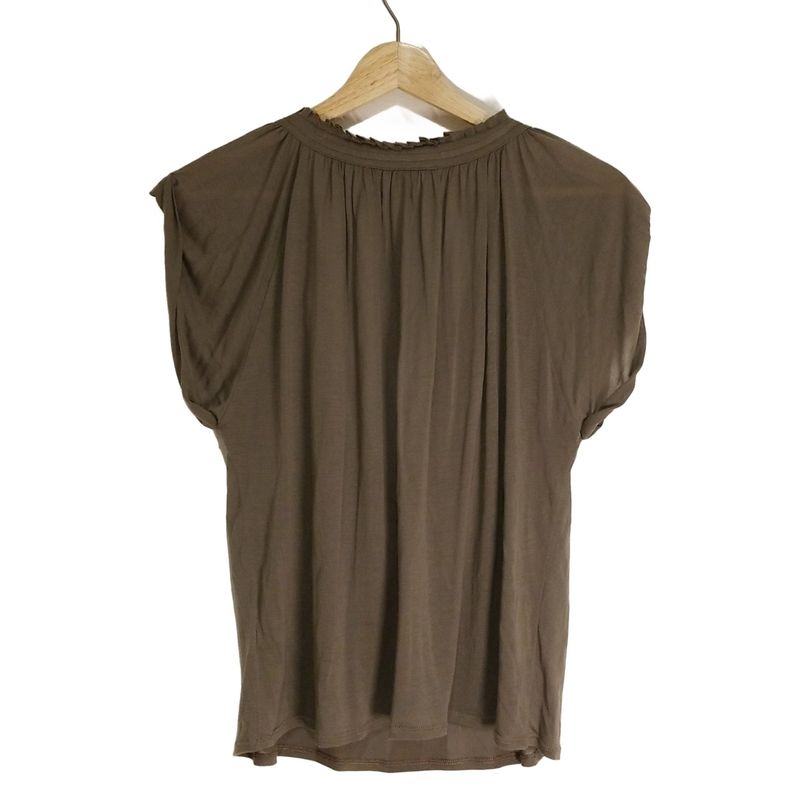 Gucci Short Sleeve Cut And Sewn Size XS Women - 142303x6049 Dark Brown Frill