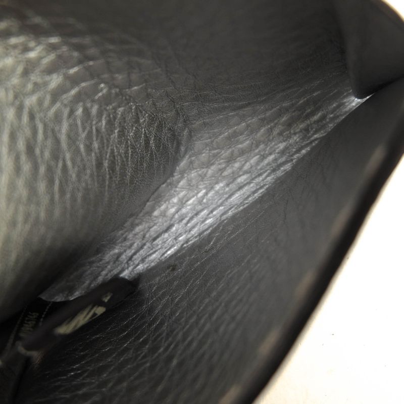 Fendi Card Case Business Card Holder Women Leather Genuine Silver 8m0217