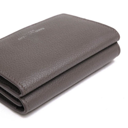 Saint Laurent/Yves Saint Laurent Wallet Women Leather Genuine Gray 459784 Tiny