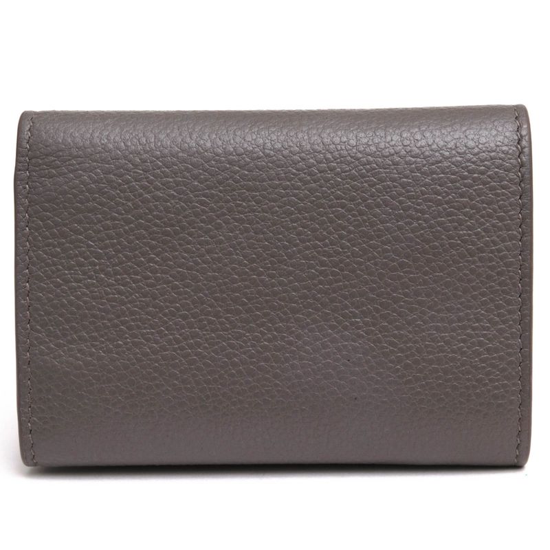 Saint Laurent/Yves Saint Laurent Wallet Women Leather Genuine Gray 459784 Tiny