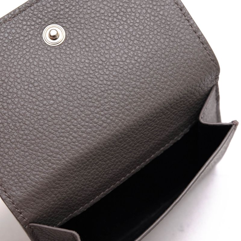 Saint Laurent/Yves Saint Laurent Wallet Women Leather Genuine Gray 459784 Tiny
