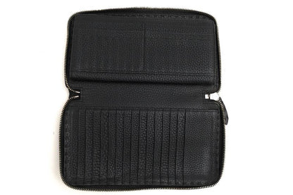 Fendi Long Wallet Men Leather Genuine Black 7m0210 Ndu F0qa1 Zip Around Cuoio