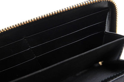 Gucci Wallet Women Leather Genuine Leather Black 354487 Signature Pattern