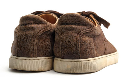 Hermes Shoes Sneakers Shoes Low Cut Men Leather Dark Brown Quicker Sneaker